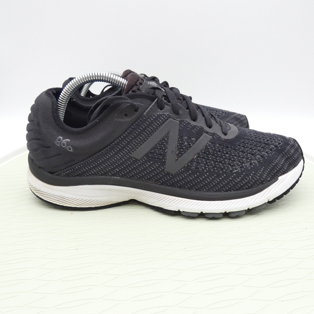 New Balance 860 V10 Mens 10 Athletic Running Shoes Black White - No In Soles - Picture 3 of 10